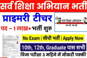 Sarva Shiksha Abhiyan Vacancy 2023