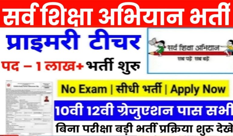 Sarva Shiksha Abhiyan Recruitment 2024