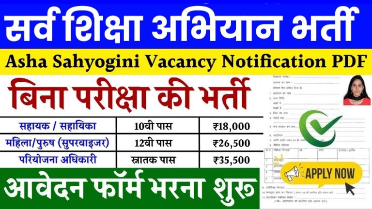 Sarva Shiksha Abhiyan Vacancy 2025